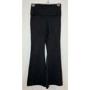 Offline by Aerie Pants Hugger Foldover Flare High Rise Black Small Short